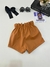 Shorts Couro Fake - Caramelo - loja online