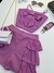 Conjunto Croped + shorts Lilas - Juvenil - comprar online