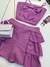 Conjunto Croped + shorts Lilas - Juvenil na internet