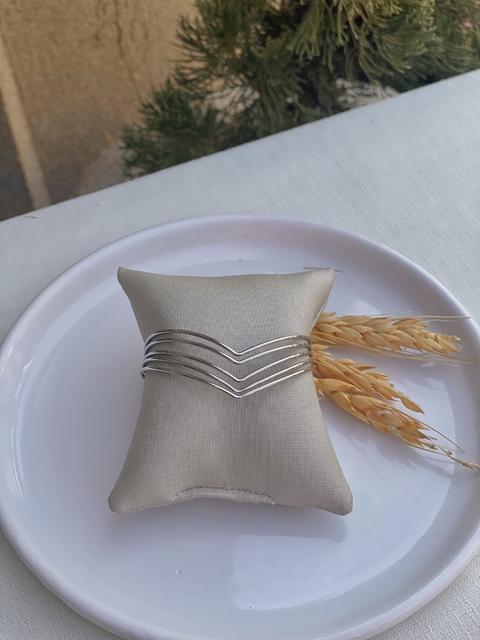 Bracelete Prata Maxi Em V Orgânico