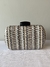 Clutch Branca Cordas Listras Preto/Marrom/Nude - comprar online