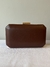 Clutch Hexágonal Marrom Courino - comprar online