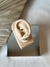 Brinco Ear Cuff Dourado Pequeno Gota Verde C/ Rosa - comprar online