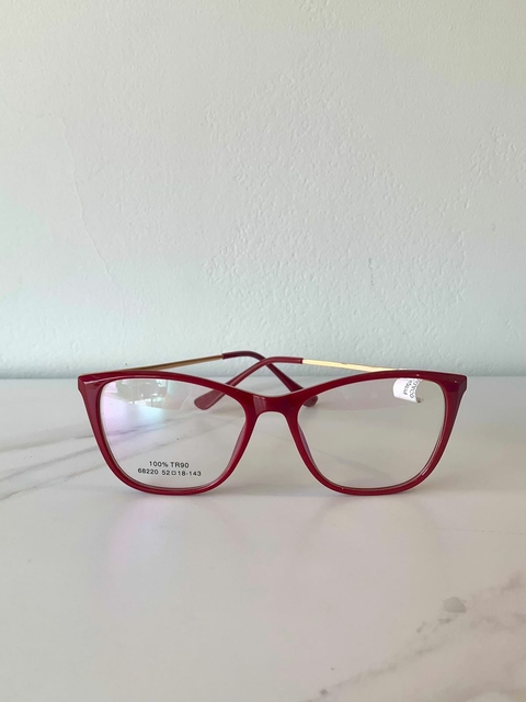 Armação de Grau Média quadrada Vermelha