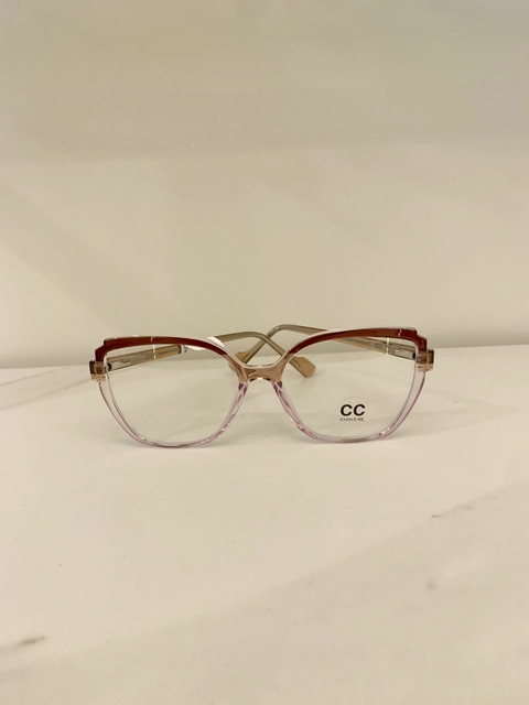 Armação de Grau Modelo Arredondado com Degradê Rosê c/Transparência