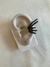 Piercing Fake 5 Aros Cravejado Ródio - comprar online