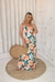 Vestido Longo Estampado Azul - Clarita Modas