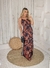 Vestido Longo Estampado Preto