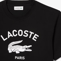Camiseta Lacoste em Algodão com Estampa Assinada - loja online