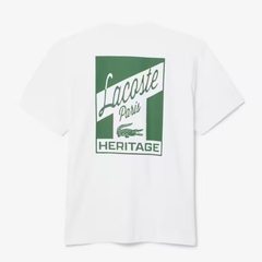 Camiseta Lacoste de Malha Estampada Múltipla
