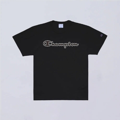 Camiseta Champion Script Metal Tecido Meia Malha Fino - hendrik Store