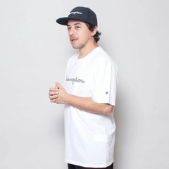 Camiseta Champion Script Metal Tecido Meia Malha Fino - loja online