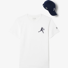 Camiseta Masculina Ultra Dry Manga Curta com Boné Estampado - comprar online