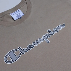 Camiseta Champion Script Metal Tecido Meia Malha Fino na internet