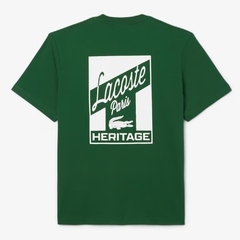 Camiseta Lacoste de Malha Estampada Múltipla