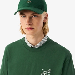 Camiseta Lacoste de Malha Estampada Múltipla na internet