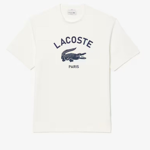 Camiseta Lacoste em Algodão com Estampa Assinada