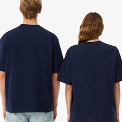 Camiseta Lacoste de Malha Pesada de Caimento Folgado - comprar online