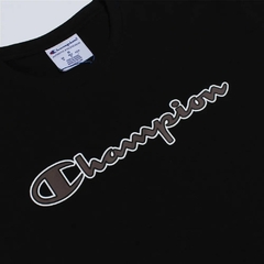 Camiseta Champion Script Metal Tecido Meia Malha Fino - loja online