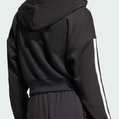 Moletom Adidas Capuz Essentials French Terry Crop 3 listras na internet