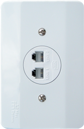 TOMADA DUPLA RJ11 COM PLACA MILLENIUN