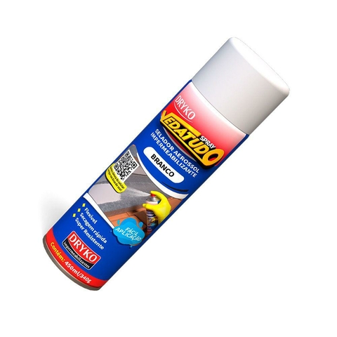 SPRAY DE BORRACHA LIQUIDA IMPERMEABILIZANTE 400ML BRANCO VEDATUDO