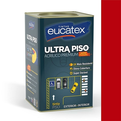TINTA ACRILICA PREMIUM 18L VERMELHO SEGURANÇA ULTRA PISO EUCATEX