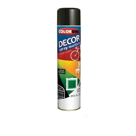 TINTA SPRAY USO GERAL 360ML PRETO BRILHANTE DECOR