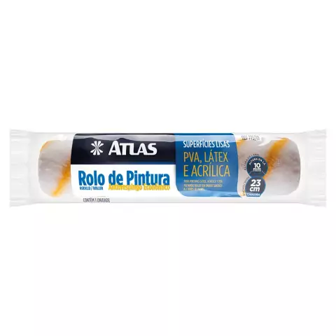 ROLO DE PINTURA ANTIRRESPINGO ECONÔMICO 23CM ATLAS