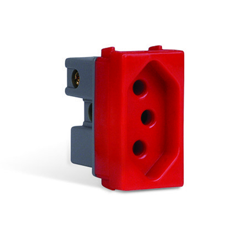 MODULO TOMADA 10A VERMELHO STELLA