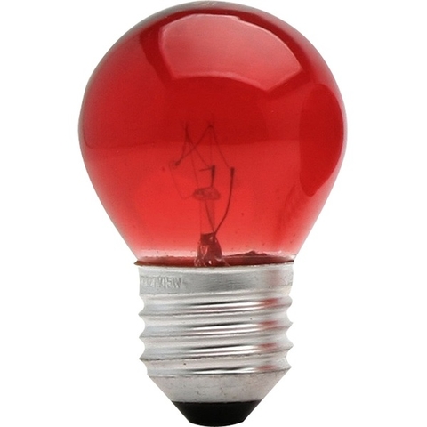 LAMPADA BOLINHA E27 15W 220V VERMELHO BRASFORT
