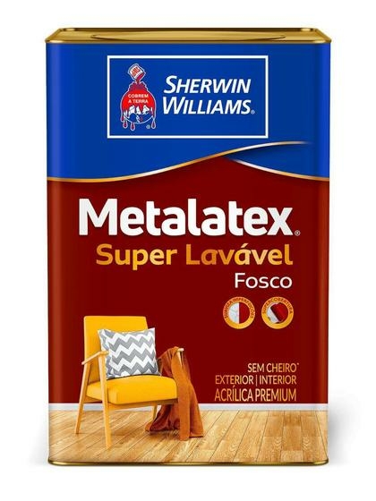 TINTA ACRILICA PREMIUM 18L BRANCO SUPER LAVÁVEL METALATEX