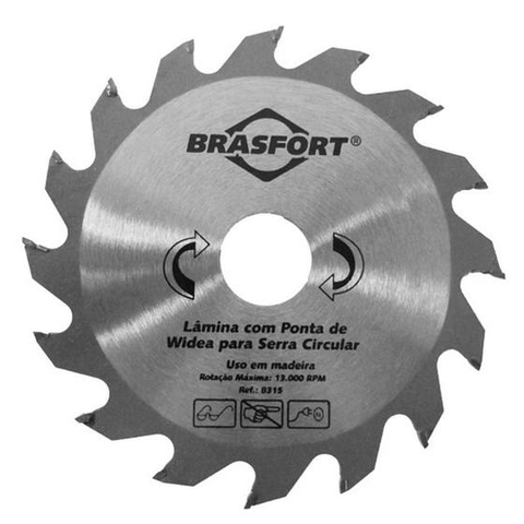 DISCO PARA SERRA CIRCULAR 111MM 12 DENTES COM VIDEA BRASFORT