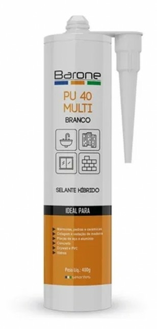 ADESIVO SELANTE PU 40 400G BRANCO BARONE