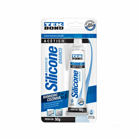 ADESIVO SILICONE ACÉTICO 50G BRANCO TEK BOND