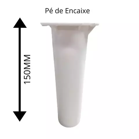 PE DE ARMARIO 150MM BRANCO COM ENCAIXE INDART*