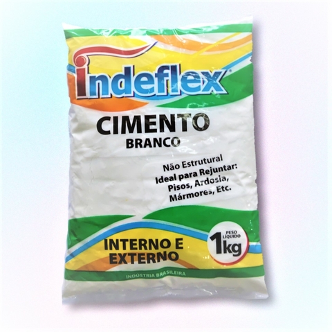 CIMENTO BRANCO 1KG INDEFLEX