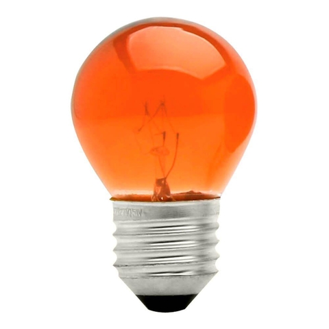 LAMPADA BOLINHA E27 15W 220V LARANJA BRASFORT