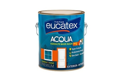 ESMALTE BASE ÁGUA PREMIUM 3,6L AMARELO OURO ACQUA EUCATEX
