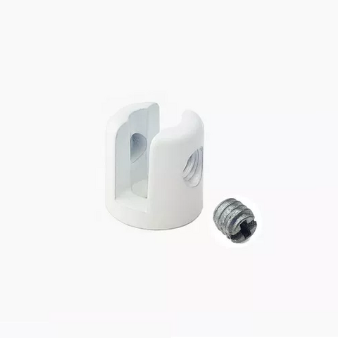 SUPORTE FENDA PARA VIDRO 8,0MM BRANCO AKIO