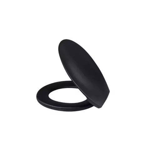ASSENTO SANITÁRIO SOFT OVAL PRETO METASUL