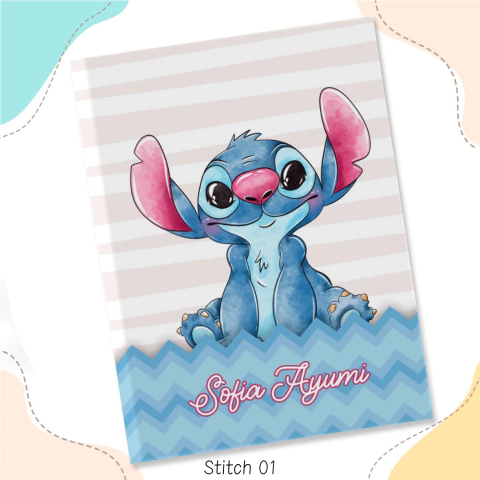 CADERNO BROCHURA PERSONALIZADO STITCH COLEÇÃO 03