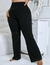 Calça flare preta lisa blackpink - Roseanne's Shop