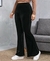Calça flare preta de veludo lisa blackpink - Roseanne's Shop