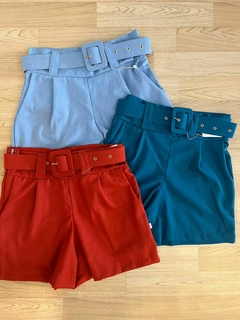 Short social tecido linho