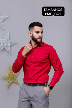Camisa Social vermelho