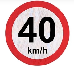 Placa velocidade máxima permitida 40km/h - R-19