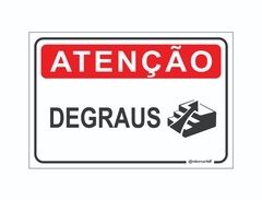 PLACA ATENÇÃO DEGRAUS REF-005