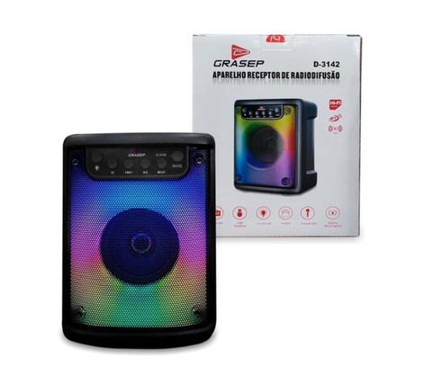 Caixa Som Bluetooth D-3142 Grasep 10w