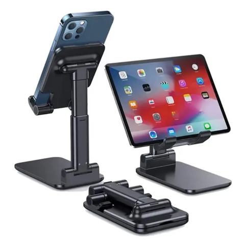 Suporte de mesa para celular e tablet ajsutavel tomate mtg-090. Com manta emborrachada.